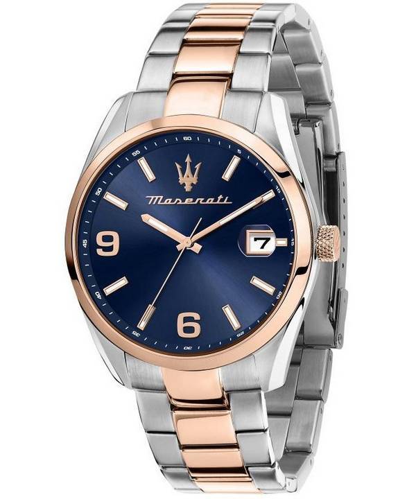 Maserati Attrazione Tofarvet rustfrit stål Blue Dial Quartz R8853151006 Herreur