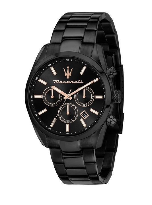 Maserati Attraction Limited Edition Chronograph Rustfrit stål Black Dial Quartz R8853151009 Herreur