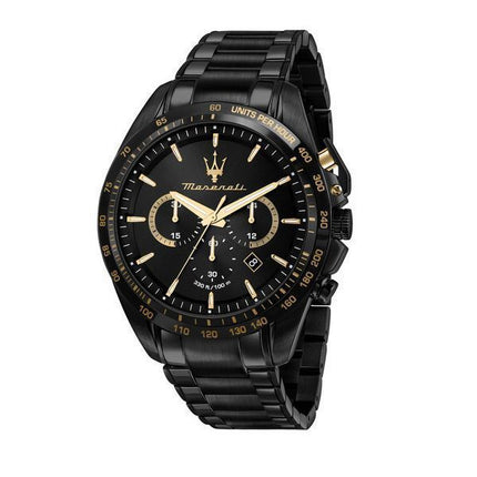 Maserati Traguardo Limited Edition Chronograph Rustfrit stål Black Dial Quartz R8873612051 100M herreur