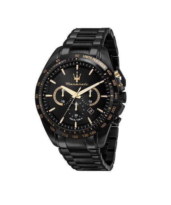 Maserati Traguardo Limited Edition Chronograph Rustfrit stål Black Dial Quartz R8873612051 100M herreur