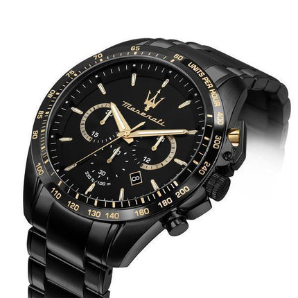 Maserati Traguardo Limited Edition Chronograph Rustfrit stål Black Dial Quartz R8873612051 100M herreur