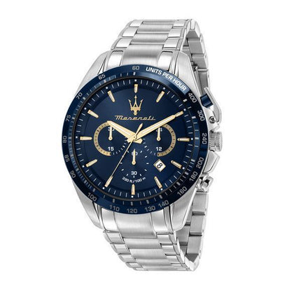 Maserati Traguardo Limited Edition Chronograph rustfrit stål Blue Dial Quartz R8873612052 100M herreur