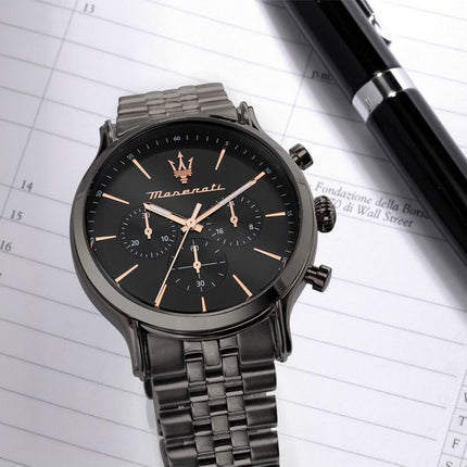 Maserati Epoca Limited Edition Chronograph Rustfrit stål Black Dial Quartz R8873618019 100M herreur