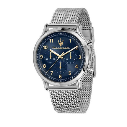 Maserati Epoca Limited Edition Chronograph Rustfrit stål Mesh Blue Dial Quartz R8873618022 100M herreur