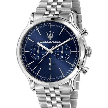 Maserati Epoca Chronograph rustfrit stål blå skive Quartz R8873618024 100M herreur