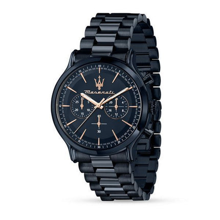 Maserati Successo Lifestyle Blue Edition Chronograph Rustfrit stål Blue Dial Quartz R8873618032 100M herreur