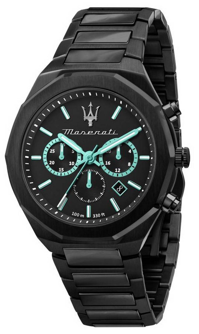 Maserati Successo Chronograph Green Dial Rustfrit StÃ¥l Quartz R8873621017 Herreur