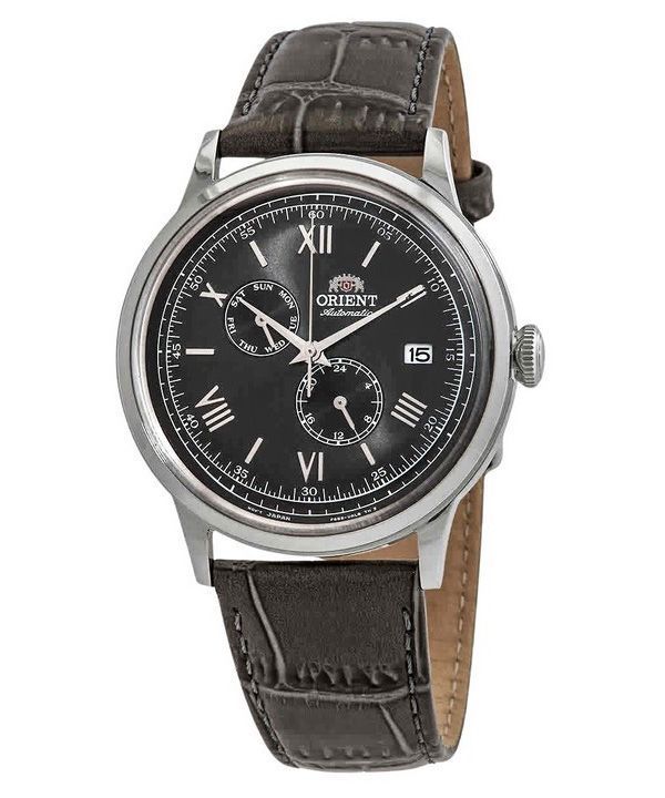 Orient Bambino Version 8 klassisk læderrem Grå skive Automatisk RA-AK0704N10B herreur