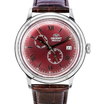 Orient Bambino GMT Version 8 læderrem med rød skive Automatisk RA-AK0705R10B RA-AK0705R30B herreur