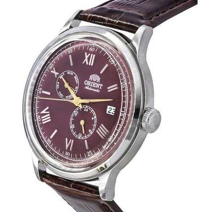 Orient Bambino GMT Version 8 læderrem med rød skive Automatisk RA-AK0705R10B RA-AK0705R30B herreur