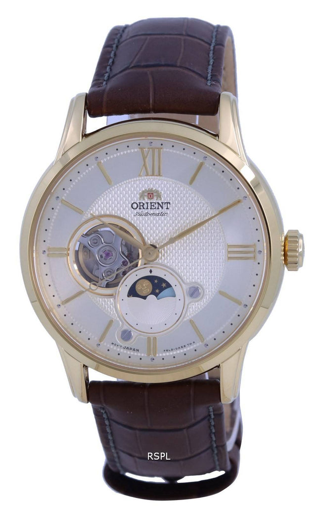 Orient Classic Sun And Moon Open Heart Automatisk RA-AS0010S10B RA-AS0010S30B herreur