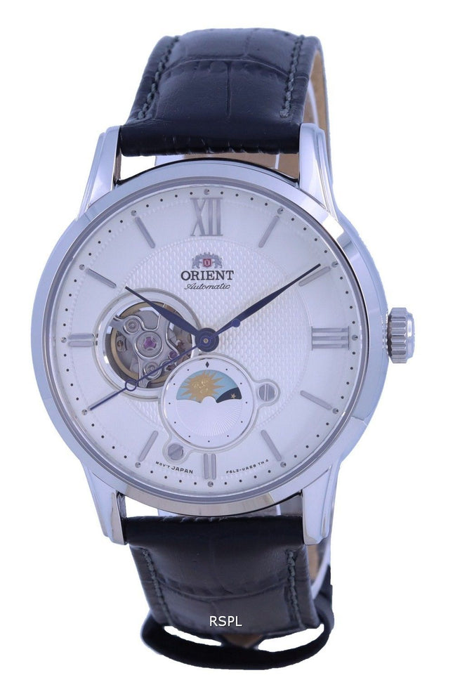 Orient Classic Sun And Moon Open Heart Automatisk RA-AS0011S10B RA-AS0011S30B herreur