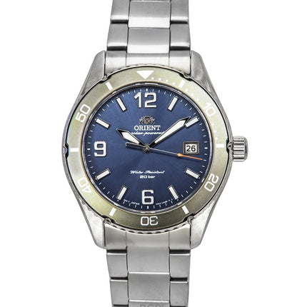 Orient Mako III rustfrit stål Blue Dial Solar Diver&#39;s RA-WJ0002L 200M herreur