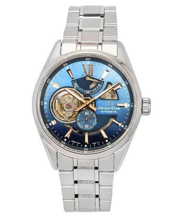 Orient Star Contemporary Limited Edition Open Heart Blue Dial Automatisk RE-AV0122L00B 100M herreur med ekstra rem