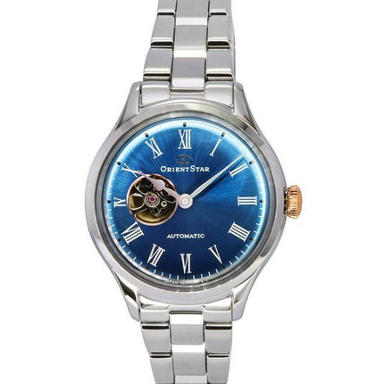 Orient Star Classic Limited Edition Open Heart Blue Dial Automatisk RE-ND0019L00B dameur med ekstra rem