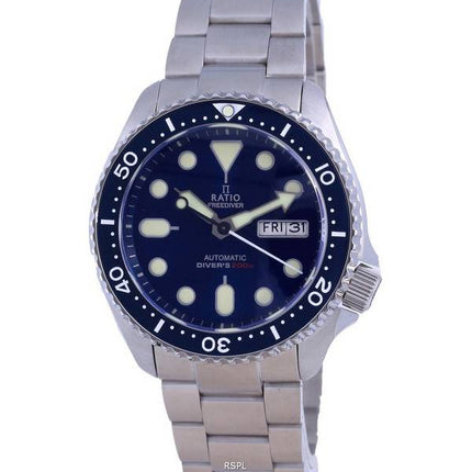 Ratio FreeDiver Blue Dial Rustfrit stÃ¥l Automatisk RTA102 200M Herreur