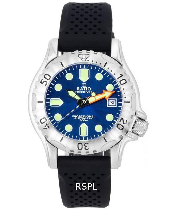 Ratio FreeDiver Professional Sapphire Blue Sunray Dial Automatisk RTF019 500M herreur