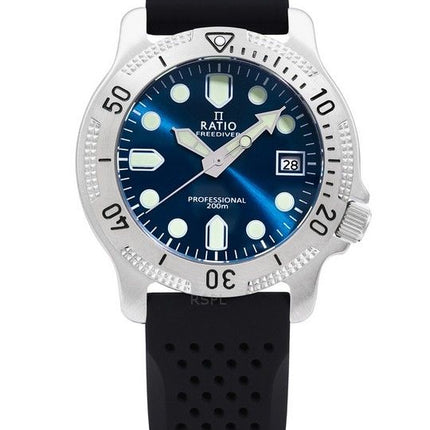 Ratio FreeDiver Professional Sapphire Blue Sunray Dial Kvarts RTF023 200M herreur