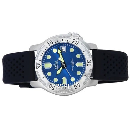 Ratio FreeDiver Professional Sapphire Blue Sunray Dial Kvarts RTF023 200M herreur