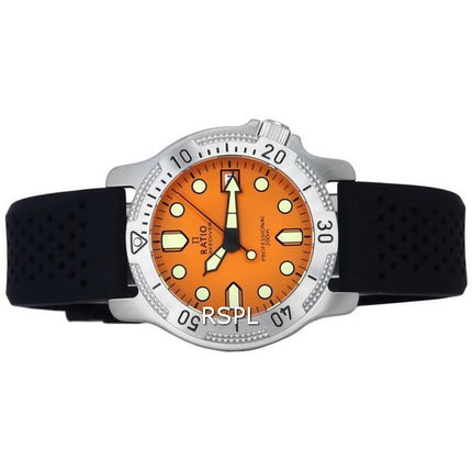 Ratio FreeDiver Professional Sapphire Orange Dial Kvarts RTF025 200M herreur