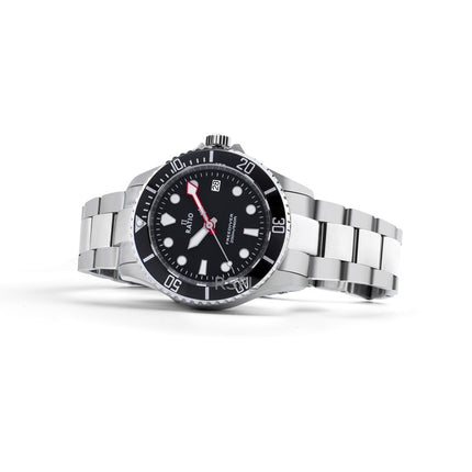 Ratio FreeDiver Sapphire Rustfrit Stål Black Dial Quartz RTF031 200M herreur