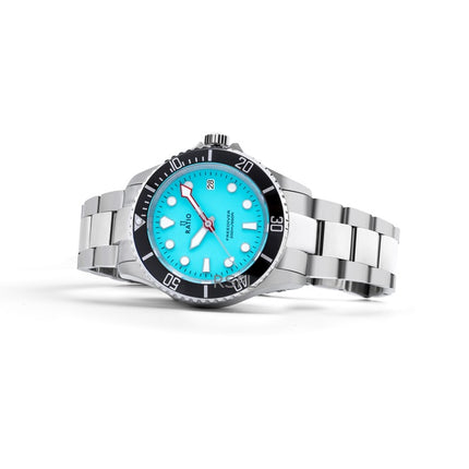 Ratio FreeDiver Sapphire Rustfrit Stål Ice Blue Dial Quartz RTF032 200M herreur