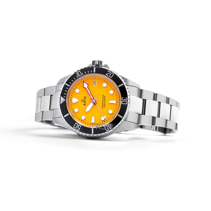 Ratio FreeDiver Sapphire Rustfrit Stål Gul Urskive Quartz RTF034 200M herreur