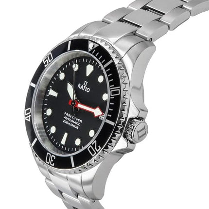 Ratio FreeDiver Sapphire Rustfrit StÃ¥l Sort Urskive Automatisk RTF041 200M herreur