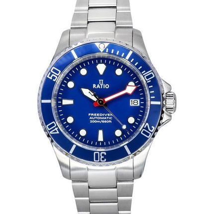 Ratio FreeDiver Sapphire Rustfrit StÃ¥l BlÃ¥ Urskive Automatisk RTF043 200M herreur