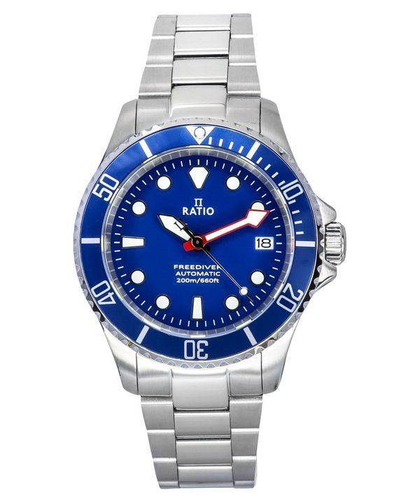 Ratio FreeDiver Sapphire Rustfrit StÃ¥l BlÃ¥ Urskive Automatisk RTF043 200M herreur