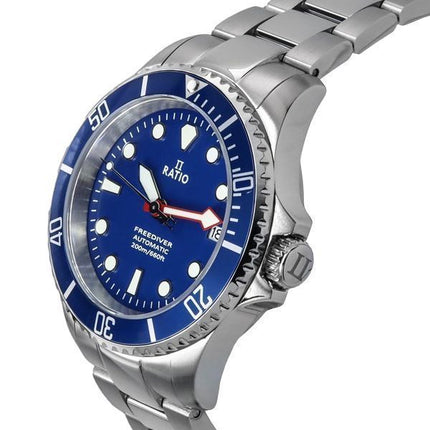 Ratio FreeDiver Sapphire Rustfrit StÃ¥l BlÃ¥ Urskive Automatisk RTF043 200M herreur