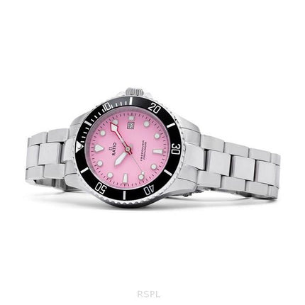 Ratio FreeDiver Sapphire Rustfrit Stål Candy Pink Dial Quartz RTFL809 200M dameur