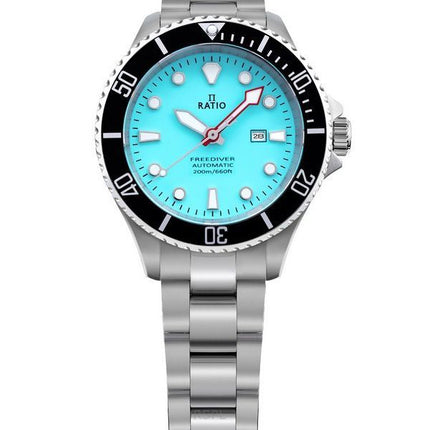 Ratio FreeDiver Sapphire Rustfrit Stål Ice Blue Dial Automatisk RTFL837 200M dameur