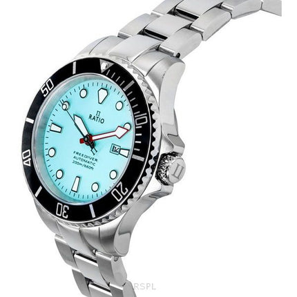 Ratio FreeDiver Sapphire Rustfrit Stål Ice Blue Dial Automatisk RTFL837 200M dameur