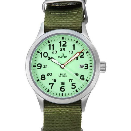 Ratio Quest Herre Field Watch Sapphire Nylon Strap Quartz RTQ015 100M Lewis And Clark Edition