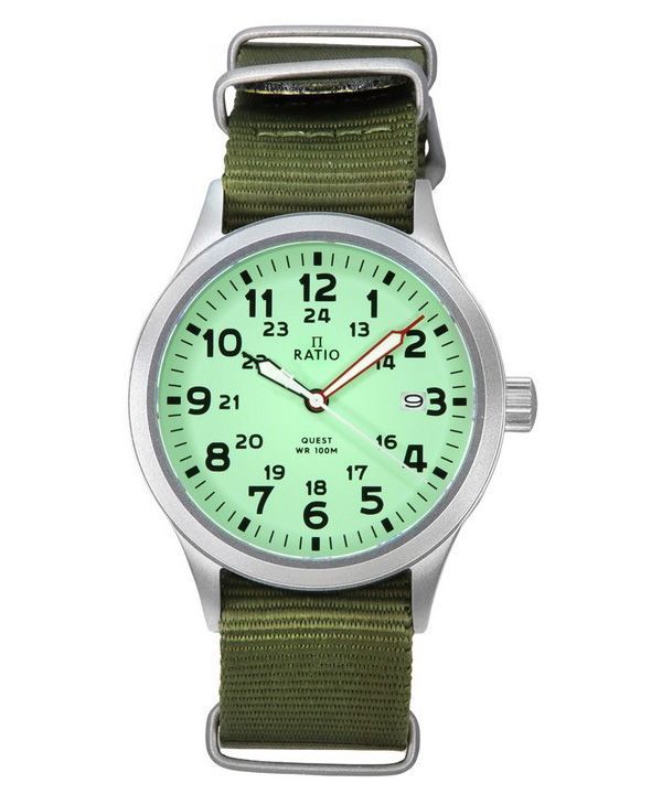 Ratio Quest Herre Field Watch Sapphire Nylon Strap Quartz RTQ015 100M Lewis And Clark Edition