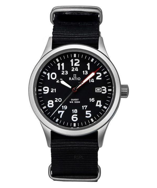 Ratio Quest Herre Field Watch Sapphire Nylon Strap Quartz RTQ017 100M Lewis And Clark Edition