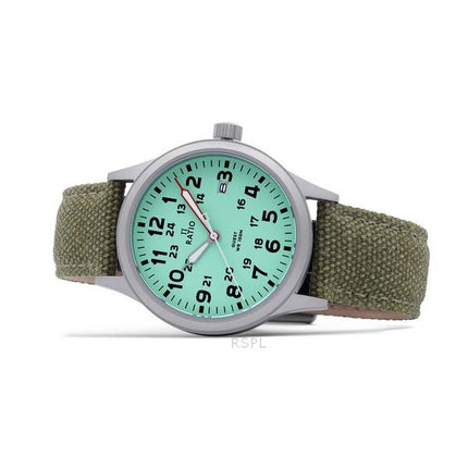 Ratio Quest Herre Field Watch Sapphire Canvas Strap Quartz RTQ021 100M Lewis And Clark Edition