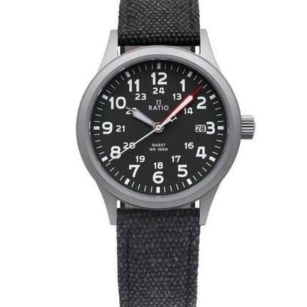 Ratio Quest Herre Field Watch Sapphire Canvas Strap Quartz RTQ023 100M Lewis And Clark Edition