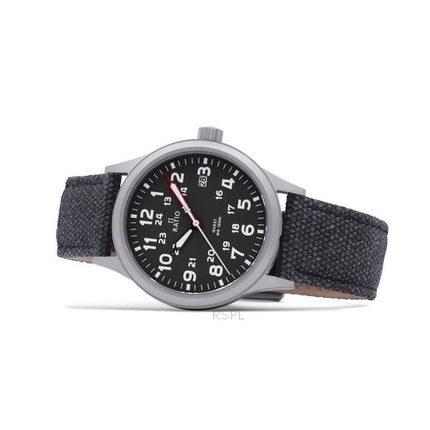 Ratio Quest Herre Field Watch Sapphire Canvas Strap Quartz RTQ023 100M Lewis And Clark Edition