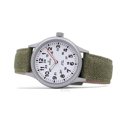 Ratio Quest Herre Field Watch Sapphire Canvas Strap Quartz RTQ027 100M Lewis And Clark Edition