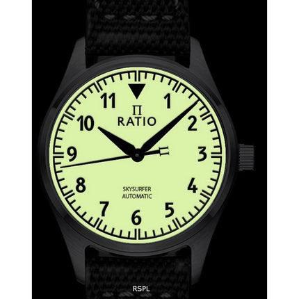 Ratio Skysurfer Pilot Full Luminous Dial Nylon Automatisk RTS307 200M herreur