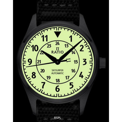 Ratio Skysurfer Pilot Full Luminous Dial Nylon Automatisk RTS316 200M herreur