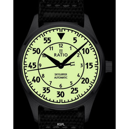 Ratio Skysurfer Pilot Full Luminous Dial Læder Automatisk RTS324 200M herreur