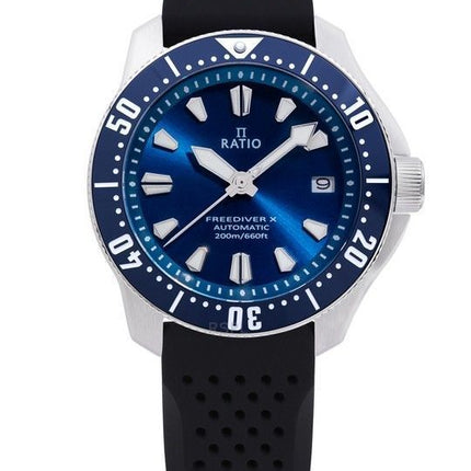 Ratio FreeDiver X Ocean Blue med blåt keramisk indlæg Automatisk RTX003 200M herreur