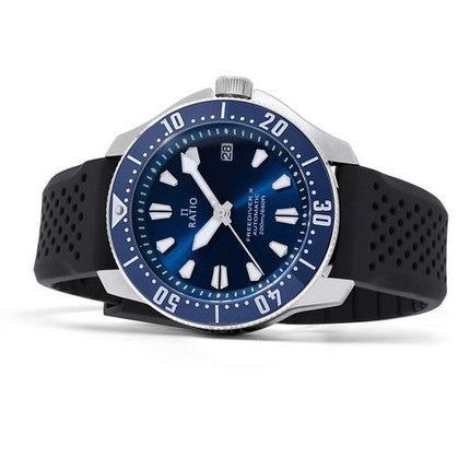 Ratio FreeDiver X Ocean Blue med blåt keramisk indlæg Automatisk RTX003 200M herreur