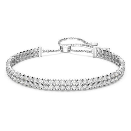 Swarovski Matrix klare krystAlleer og rhodineret tennisarmbånd 5221397 til kvinder