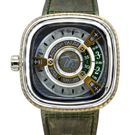 Sevenfriday M-Series NFC-aktiveret læderrem Brun Urskive Automatisk M2/05 SF-M2-05 herreur