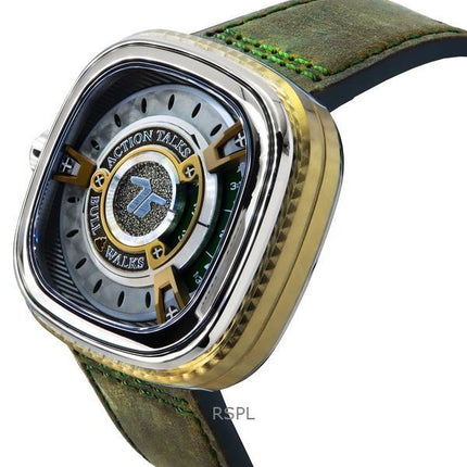 Sevenfriday M-Series NFC-aktiveret læderrem Brun Urskive Automatisk M2/05 SF-M2-05 herreur