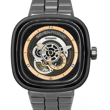 Sevenfriday P-Series Rustfrit Stål Sort Urskive Automatisk P2C/01M SF-P2C-01M Herreur